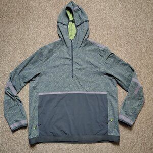 LULULEMON Jacket Men 2XL Robert Geller 1/2 Zip Green Speckle Pullover